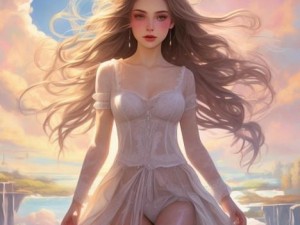 云缨踏云而来探索内心之旅的美丽画卷
