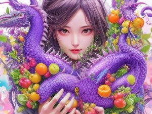 紫龙插花芯与水果的完美结合打造独特艺术盛宴