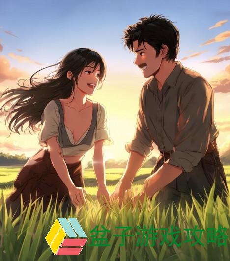 老公老婆携手插秧共耕田园乐趣生活新篇章
