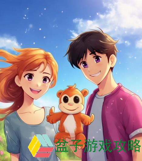 一起努力生猴子 男生女生携手共创快乐生活的美好瞬间