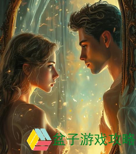 看镜子里我们的结合的地方、镜中映照我们相遇的瞬间与心灵交汇的美好时光