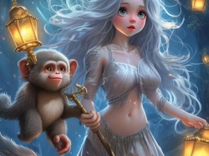 露娜与猴子金箍棒的奇幻冒险之旅探索神秘力量与友谊的真谛