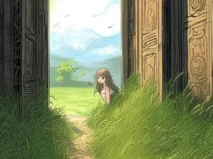 荒草丛中探幽径两扇大门迎新景小门藏古韵