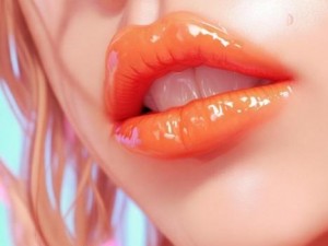 蜜桃色的嘴巴橘色的口红图片、蜜桃色的嘴巴橘色的口红图片大全