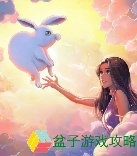 抓住云缨的大白兔寓意探寻梦想与勇气的旅程
